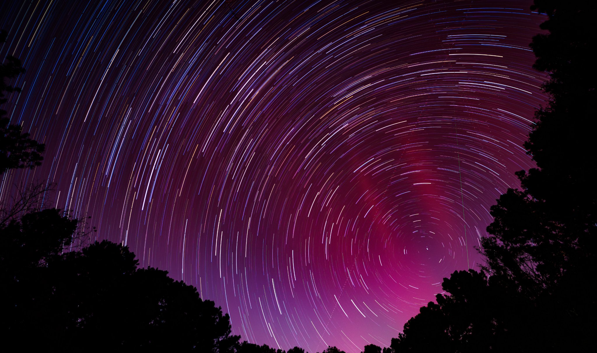 Northern Lights with Star Trails
