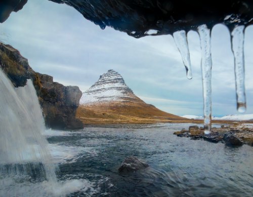 Waterfall with Icicles