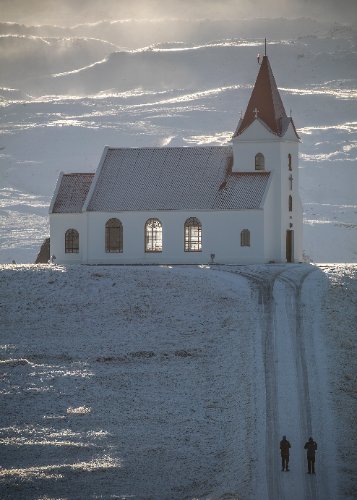 Icelandic Church in the Frost