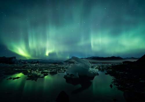 Aurora at Jokulsarlon